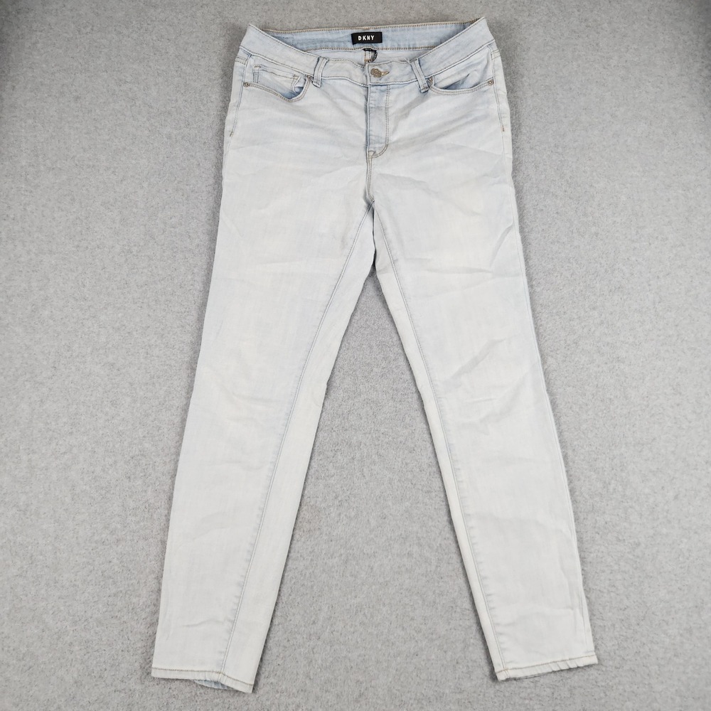 DKNY Jeans Womens 30/10 Blue Denim Stretch Light Wash Streetwear Y2K Skinny Leg